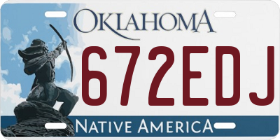 OK license plate 672EDJ