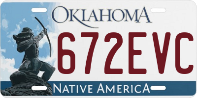 OK license plate 672EVC