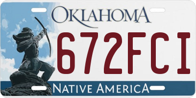 OK license plate 672FCI