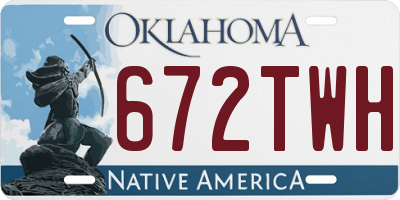 OK license plate 672TWH