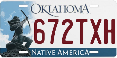 OK license plate 672TXH