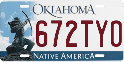 OK license plate 672TYO
