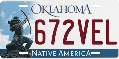 OK license plate 672VEL
