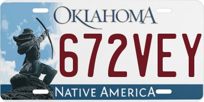 OK license plate 672VEY