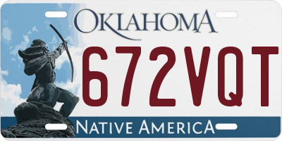 OK license plate 672VQT