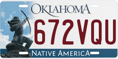 OK license plate 672VQU
