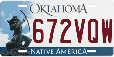 OK license plate 672VQW
