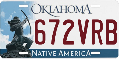 OK license plate 672VRB