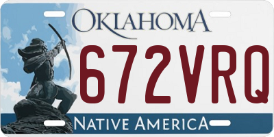 OK license plate 672VRQ