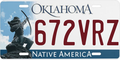 OK license plate 672VRZ
