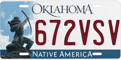 OK license plate 672VSV