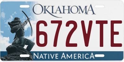 OK license plate 672VTE