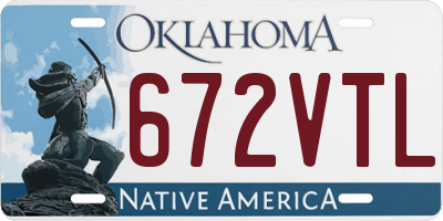 OK license plate 672VTL