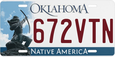OK license plate 672VTN