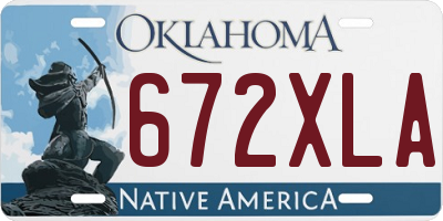 OK license plate 672XLA
