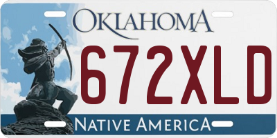 OK license plate 672XLD