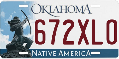 OK license plate 672XLO