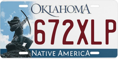 OK license plate 672XLP