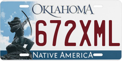OK license plate 672XML