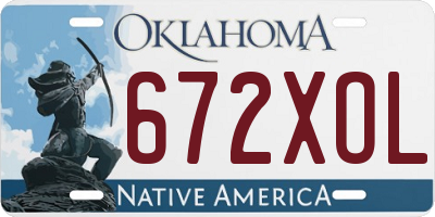 OK license plate 672XOL