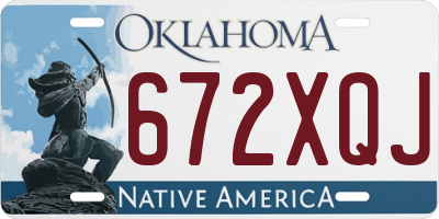 OK license plate 672XQJ