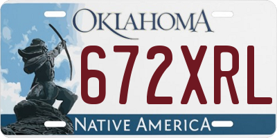 OK license plate 672XRL