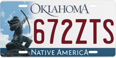 OK license plate 672ZTS