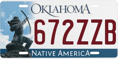 OK license plate 672ZZB