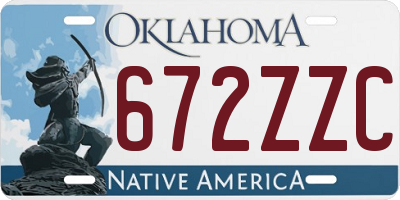 OK license plate 672ZZC