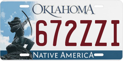 OK license plate 672ZZI