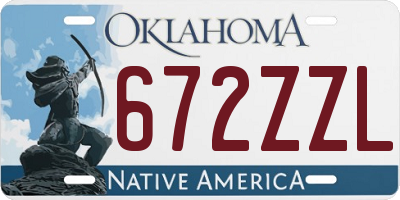 OK license plate 672ZZL