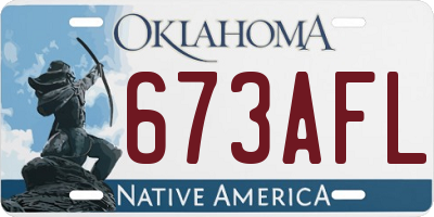 OK license plate 673AFL
