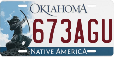 OK license plate 673AGU