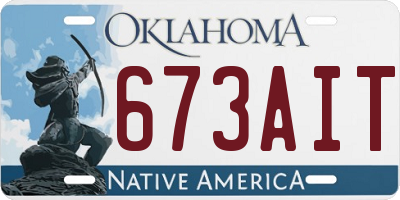 OK license plate 673AIT