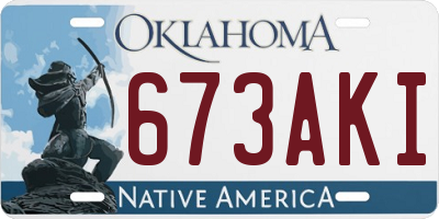 OK license plate 673AKI