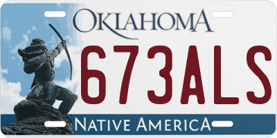 OK license plate 673ALS