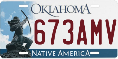 OK license plate 673AMV