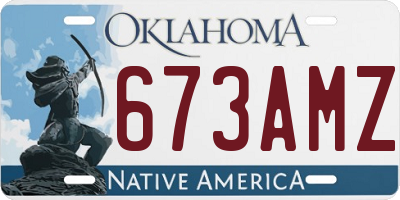 OK license plate 673AMZ