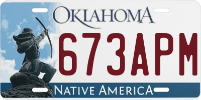 OK license plate 673APM