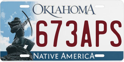 OK license plate 673APS