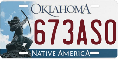 OK license plate 673ASO