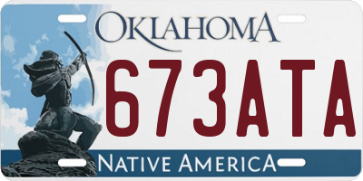 OK license plate 673ATA