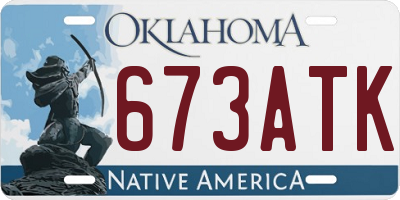 OK license plate 673ATK
