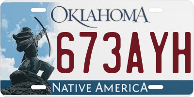 OK license plate 673AYH