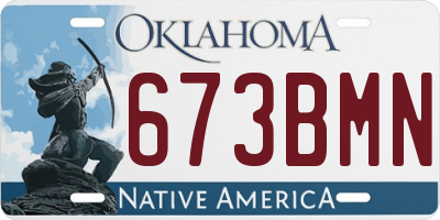 OK license plate 673BMN