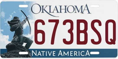 OK license plate 673BSQ