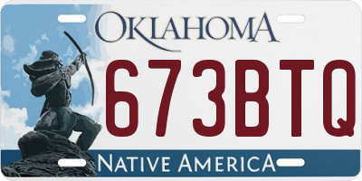 OK license plate 673BTQ