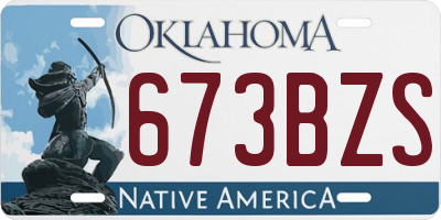 OK license plate 673BZS