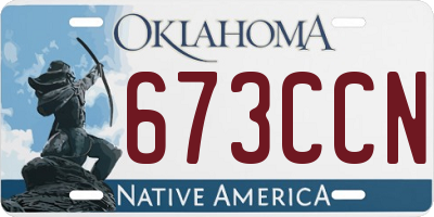 OK license plate 673CCN