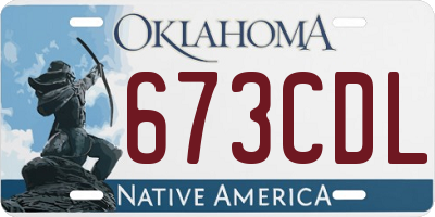 OK license plate 673CDL